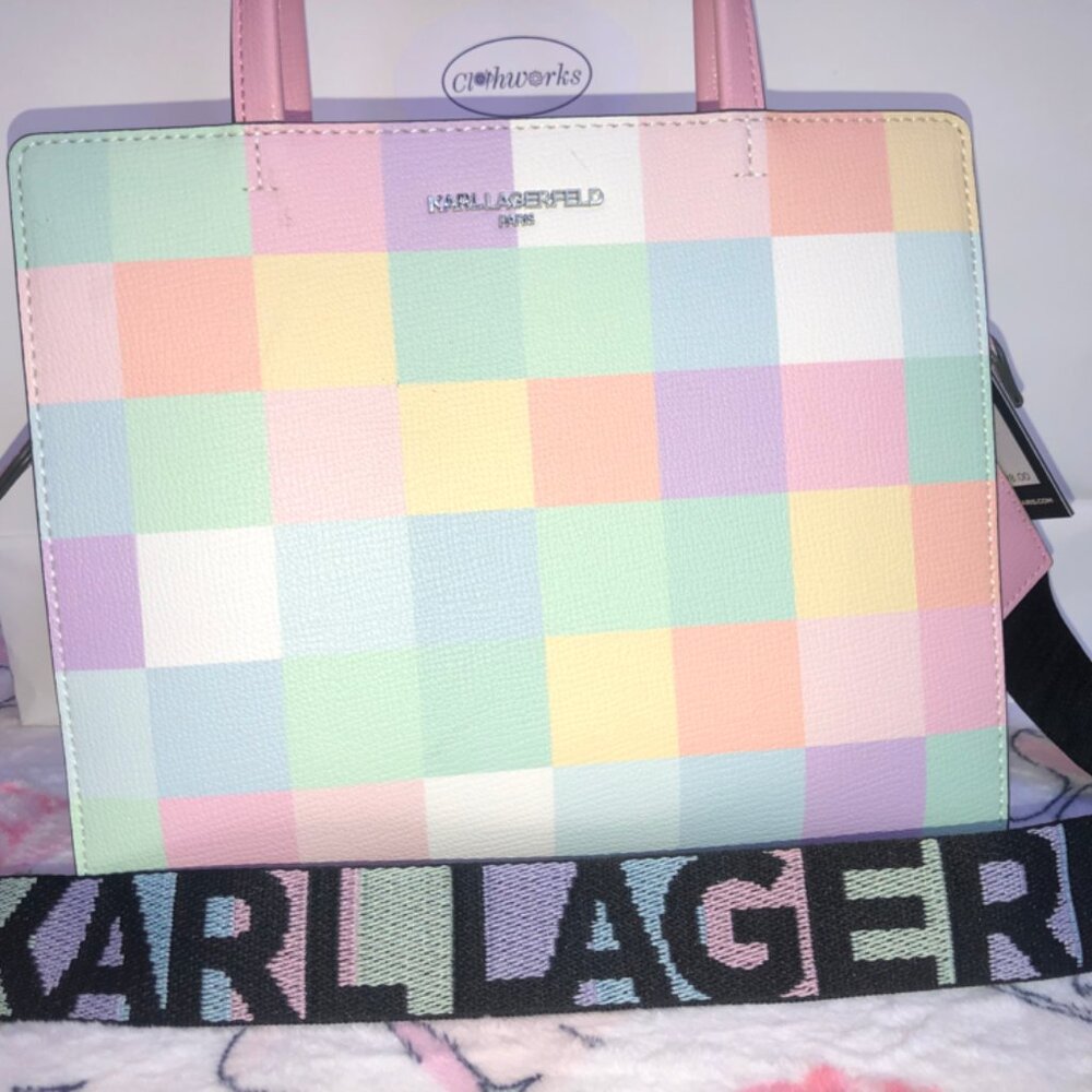 Karl Lagerfeld Checkerboard Satchel New with Tags